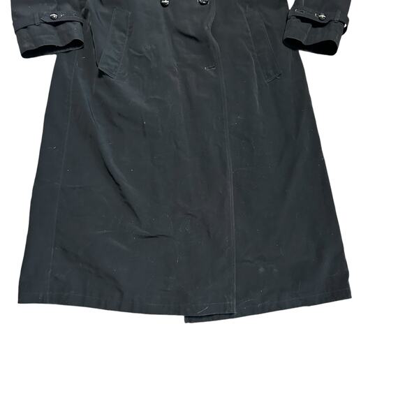 F. S. L. Women's Black Trench Coat Removable Lining Size 8 - Picture 2 of 7